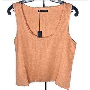 Krisa Linen Racerback Tank in Dune NWT Size XS